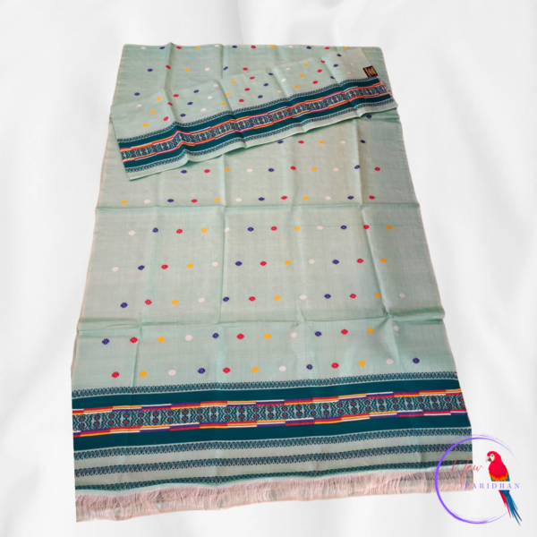 Dyed Toss Muga Mekhela Chador (Handmade)