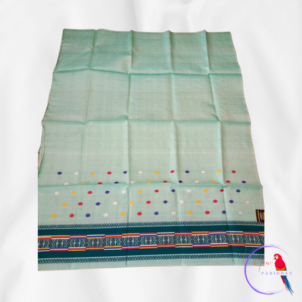 Dyed Toss Muga Mekhela Chador (Handmade)