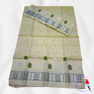 Dyed Toss Muga Mekhela Chador (Handmade)