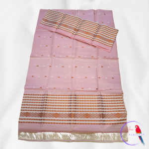 Dyed Toss Muga Mekhela Chador (Handmade)